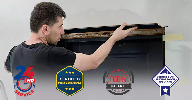 Wood Door Crack and Hole Repair in Greenacres